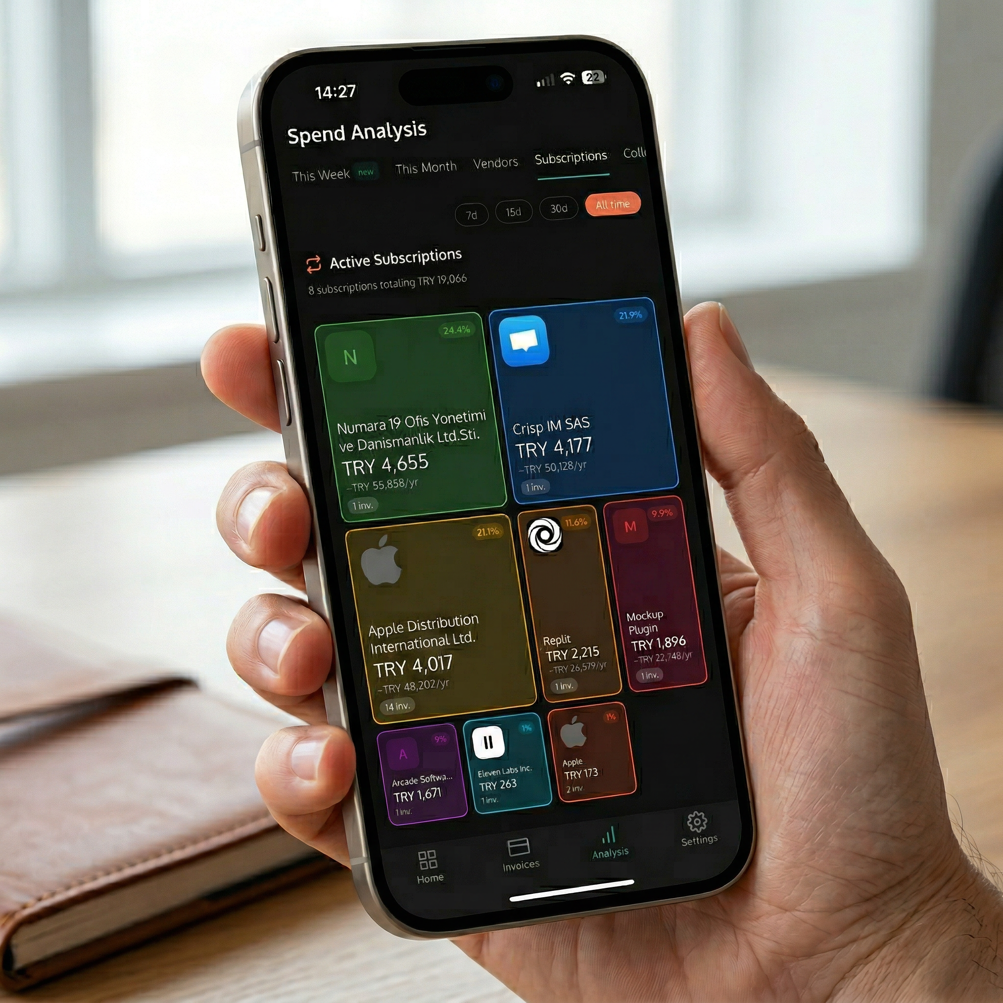 Spend Analysis on iPhone