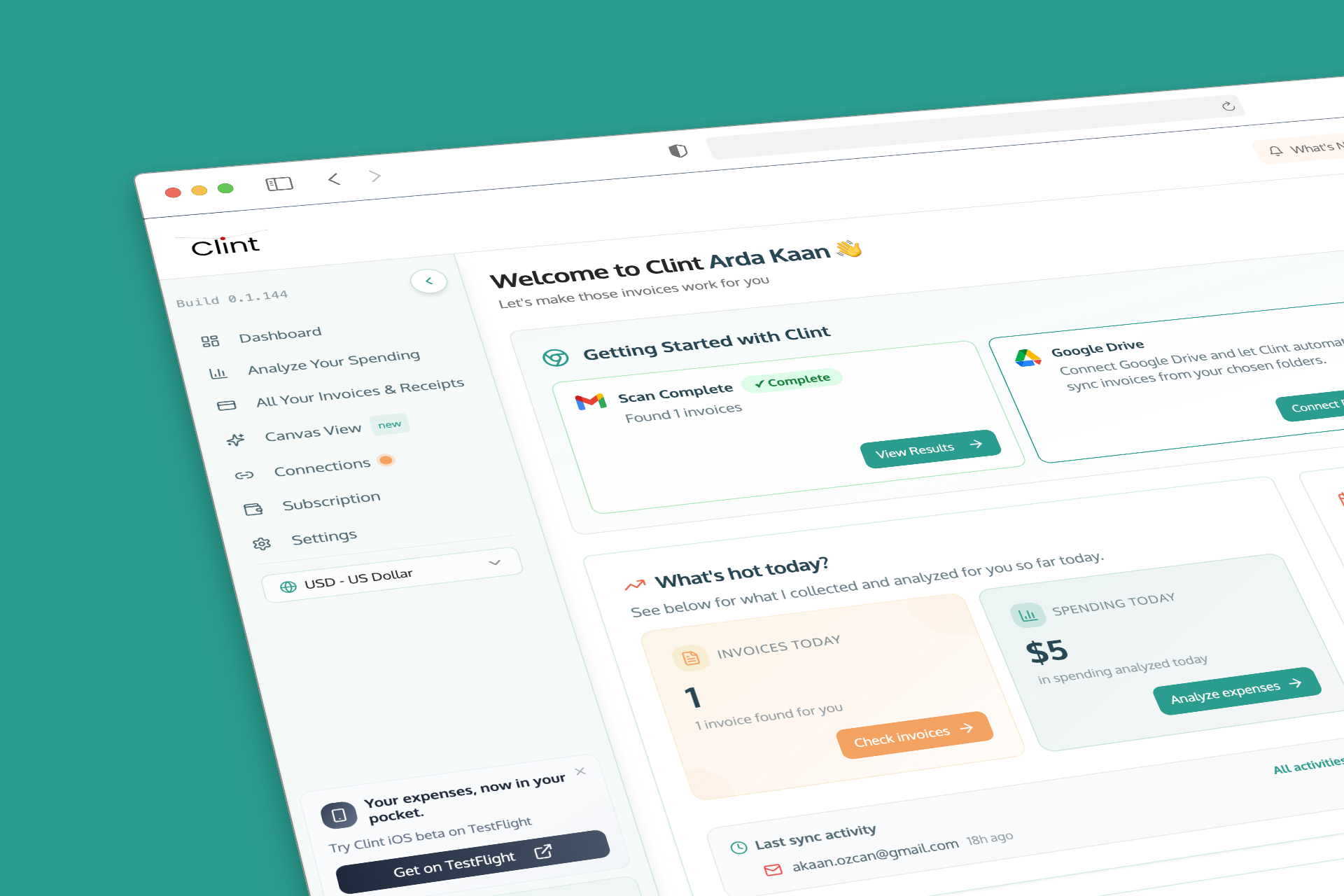 Clint Web App Preview